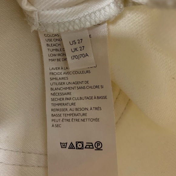 We The Free Fringe Scoop Hem Denim Mini Skirt Size 27 Cream - Picture 5 of 10